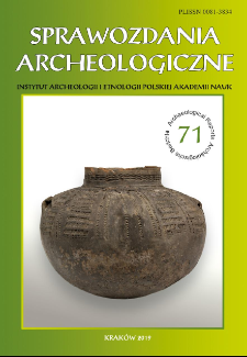 Sprawozdania Archeologiczne 71 (2019)