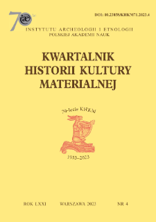 Kwartalnik Historii Kultury Materialnej T. 71 Nr 4