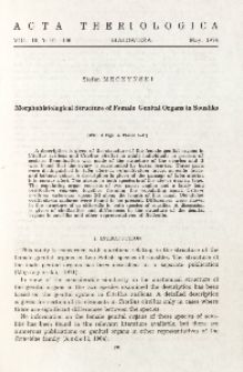 Morphohistological structure of female genital organs in sousliks