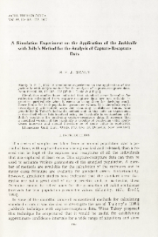 A simulation experiment on the application of the jackknife with Jolly's method for the analysis of capture-recapture data