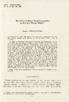The effect of winter food composition on roe-deer energy budget