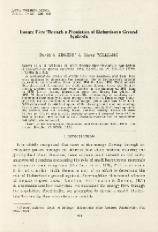 Energy flow through a population of Richardson's ground squirrels