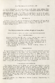 The effect of litter size on body weight of young rats