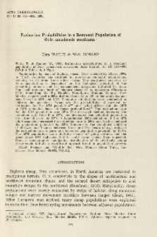 Extinction probabilities in a remnant population of Ovis canadensis mexicana