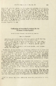 Verification of censusing techniques for the Wyoming ground squirrel