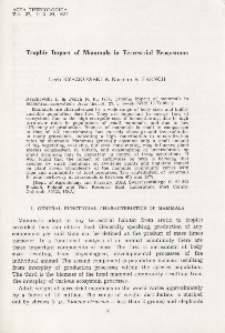 Trophic impact of mammals in terrestrial ecosystems