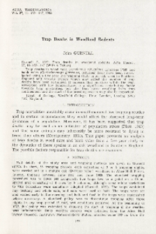 Trap deaths in woodland rodents