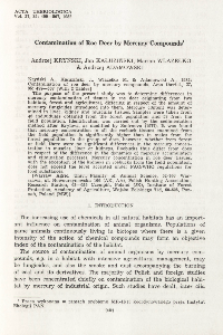 Contamination of roe deer by mercury compounds