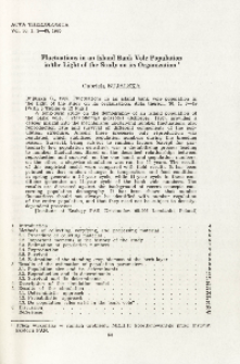 Fluctuations in an island bank vole population in the light of the study on its organization