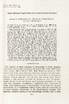 Small mammal exploitation of a forest-clearcut interface