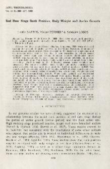 Red deer stags rank position, body weight and antler growth
