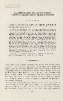 Seasonal dispersal in non-cyclic populations of Clethrionomys glareolus and Apodemus flavicollis