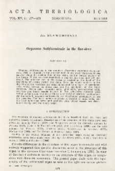 Organon subfornicale in the roe-deer