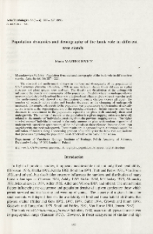 Population dynamics and demography of the bank vole in different tree stands