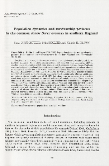Population dynamics and survivorship patterns in the common shrew Sorex araneus in southern England