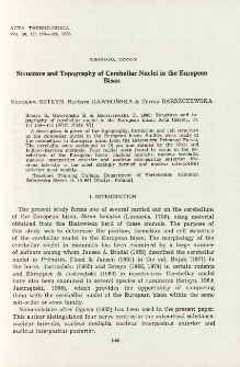 Bisoniana LXXXIX. Structure and topography of cerebellar nuclei in the European bison