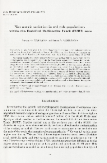 Non-metric variation in red vole populations within the East-Ural Radioactive Track (EURT) zone