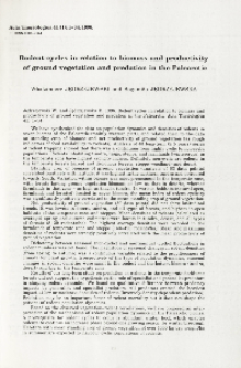 Rodent cycles in relation to biomass and productivity of ground vegetation and predation in the Palearctic
