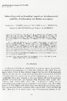Inbreeding and outbreeding impact on developmental stability of laboratory rat Ratus norvegicus