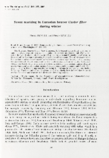 Scent marking in Eurasian beaver Castor fiber during winter