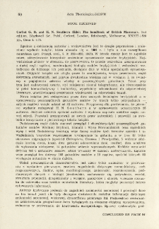 Book received. The handbook of British Mammals