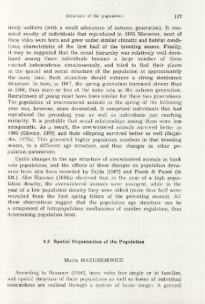 Spatial organization of the population