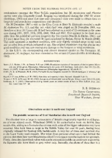 Observations on deer in north-west England