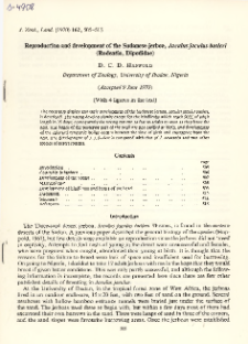 Reproduction and development of the Sudanese jerboa, Jaculus jaculus butleri (Rodentia, Dipodidae)