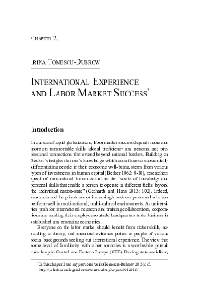 International experience and labor market success