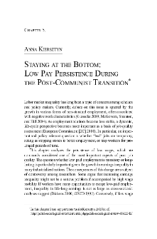 Staying at the bottom: low pay persistence during the Post-Communist transition