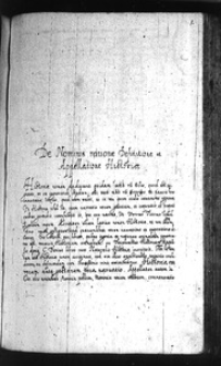 De Nominis raiione Definitione et Appellatione Historiae