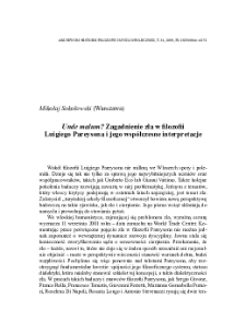 Unde malum? Zagadnienie zła w filozofii Luigiego Payersona i jego wsp&oacute;łczesne interpretacje