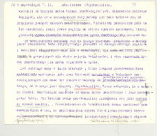 O psychologii. 2, V. 11. Psychoanaliza