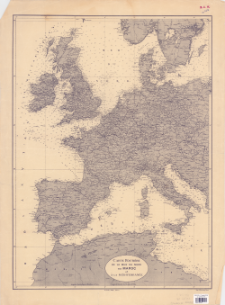 Carte routi&egrave;re de la Mer du Nord au Maroc et &agrave; la Mediterran&eacute;e