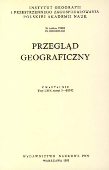 Przegląd Geograficzny T. 64 z. 3-4 (1992)