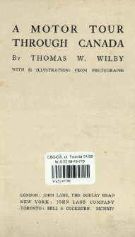 A motor tour through Canada