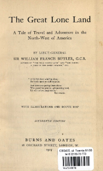 The great lone land : a tale of travel and adventure in the north-west of America
