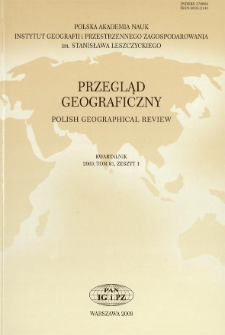 Przegląd Geograficzny T. 81 z. 1 (2009), Spis treści