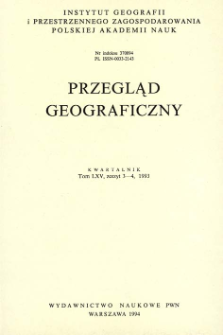 Przegląd Geograficzny T. 65 z. 3-4 (1993)