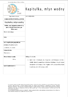 Kapitułka, watermill