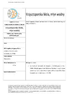 Krzysztoporska Wola, watermill