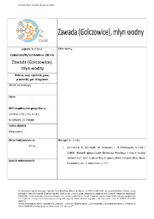 Golczowice, watermill