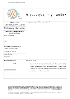 Głęboczyca, watermill