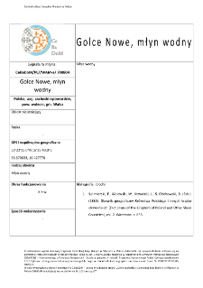 Golce Nowe, watermill