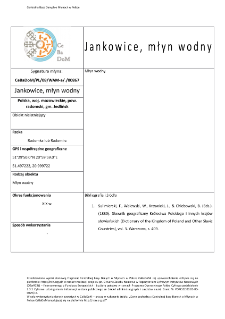 Jankowice, watermill