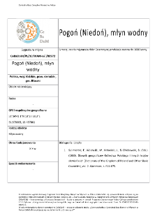 Pogoń (Niedoń), młyn wodny