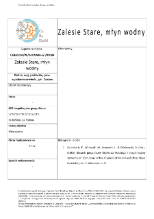 Zalesie Stare, watermill