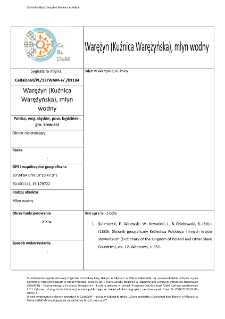 Warężyn (Kuźnica Warężyńska), młyn wodny