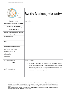 Swędów Szlachecki, watermill