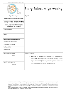 Stary Solec, watermill